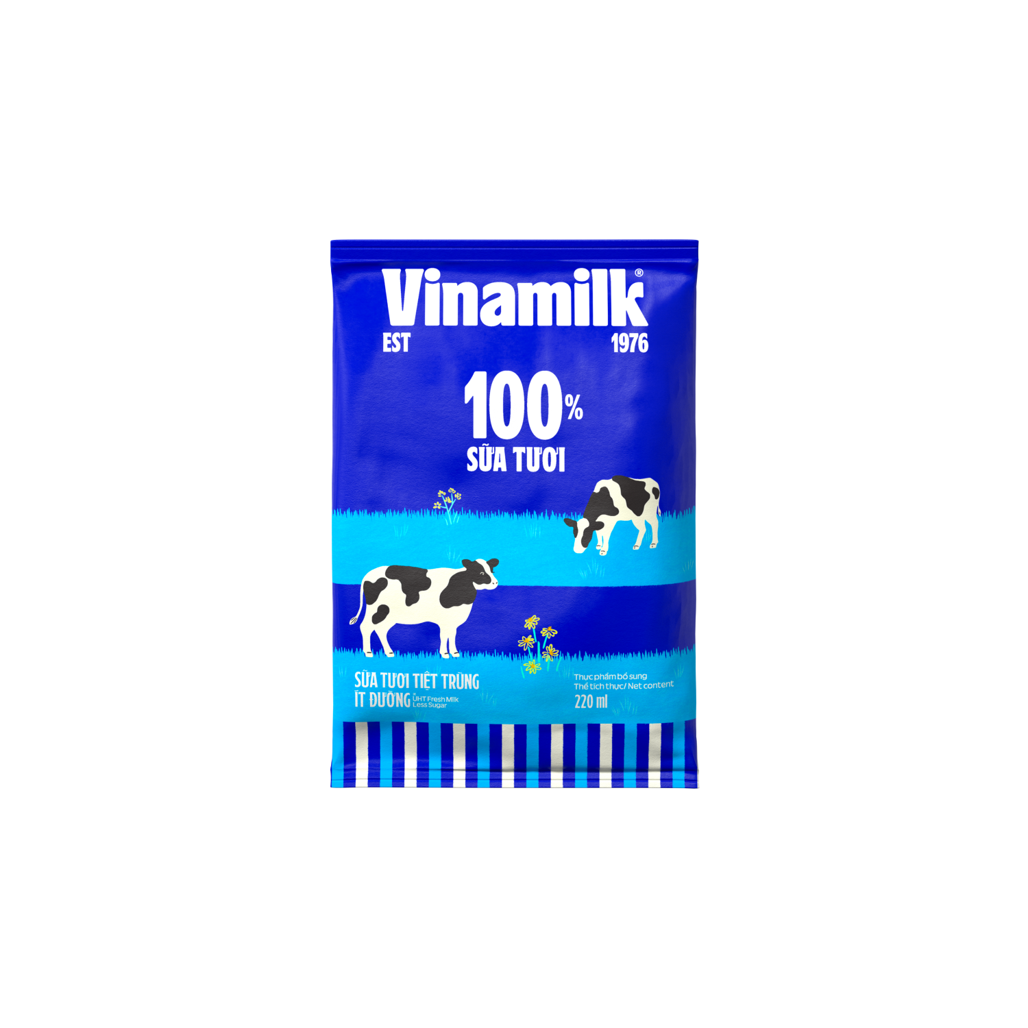 Sữa tươi tiệt trùng 100% Ít đường 180ml