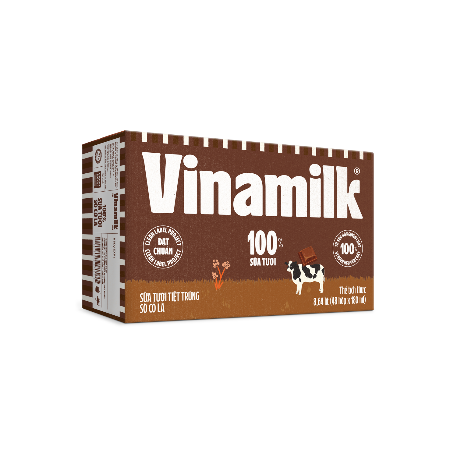 Sữa tươi tiệt trùng 100% Sôcôla 180ml