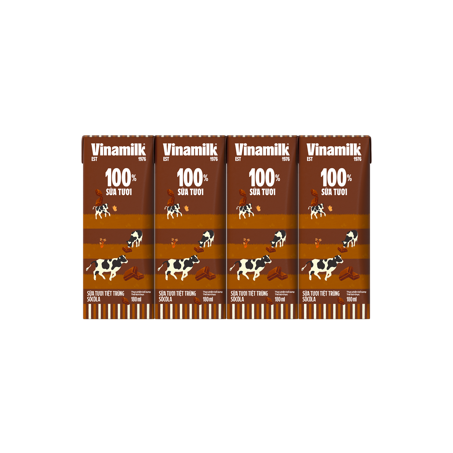 Sữa tươi tiệt trùng 100% Sôcôla 180ml