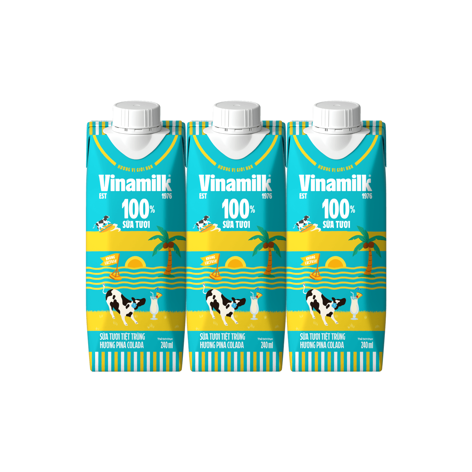 Sữa tươi tiệt trùng 100% Hương Pina Colada 240ml