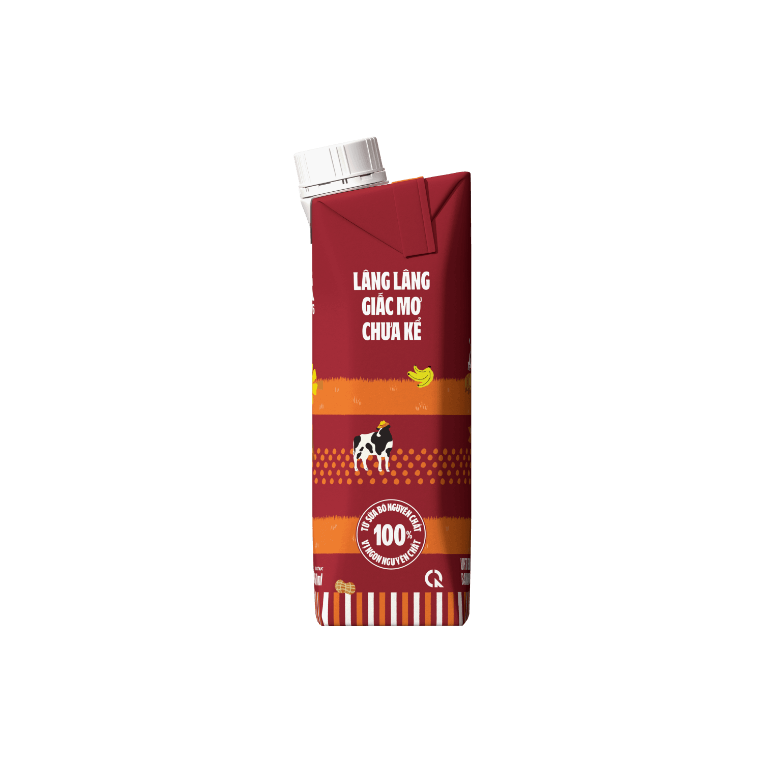 Sữa tươi tiệt trùng 100% Hương Bourbon Chuối Bơ Đậu Phộng 240ml