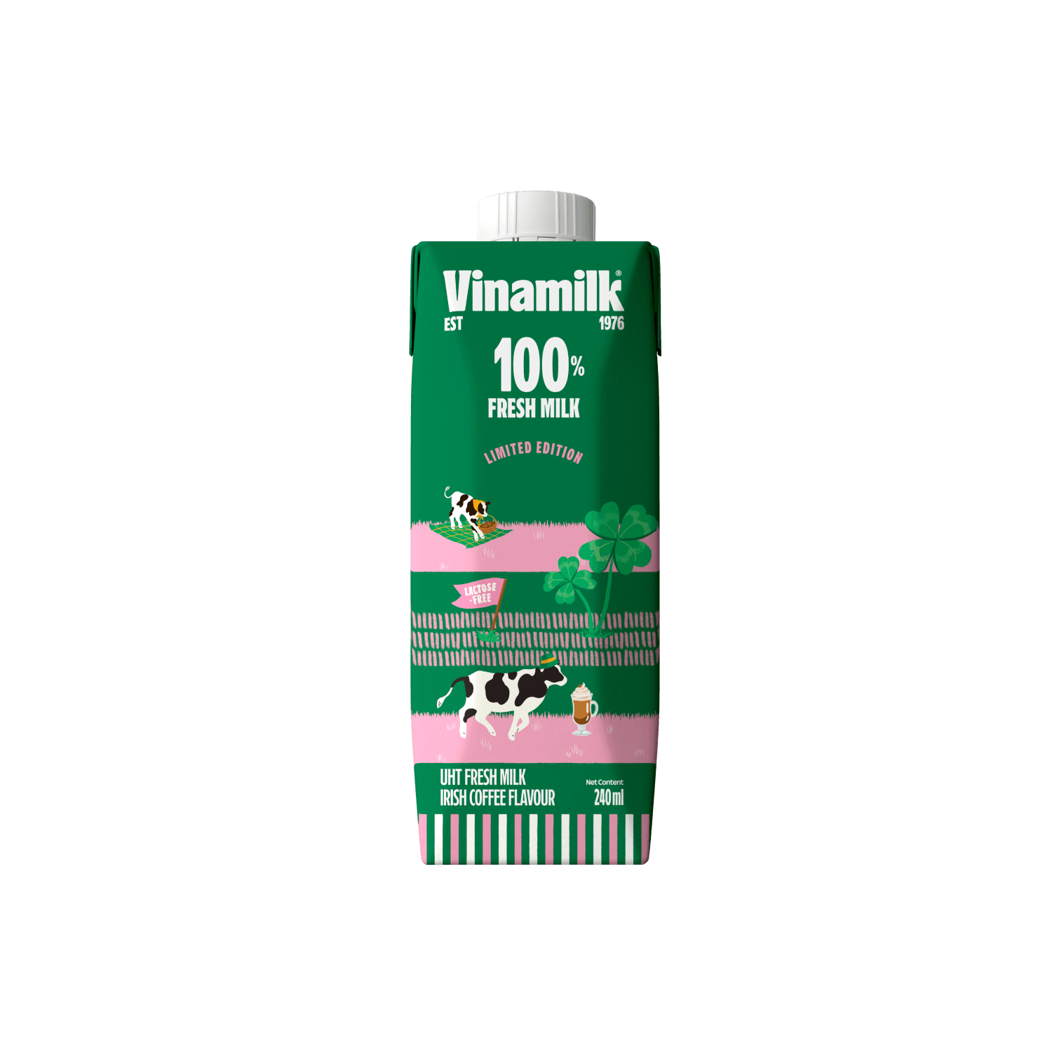 Sữa tươi tiệt trùng 100% Hương Cà Phê Ailen 240ml