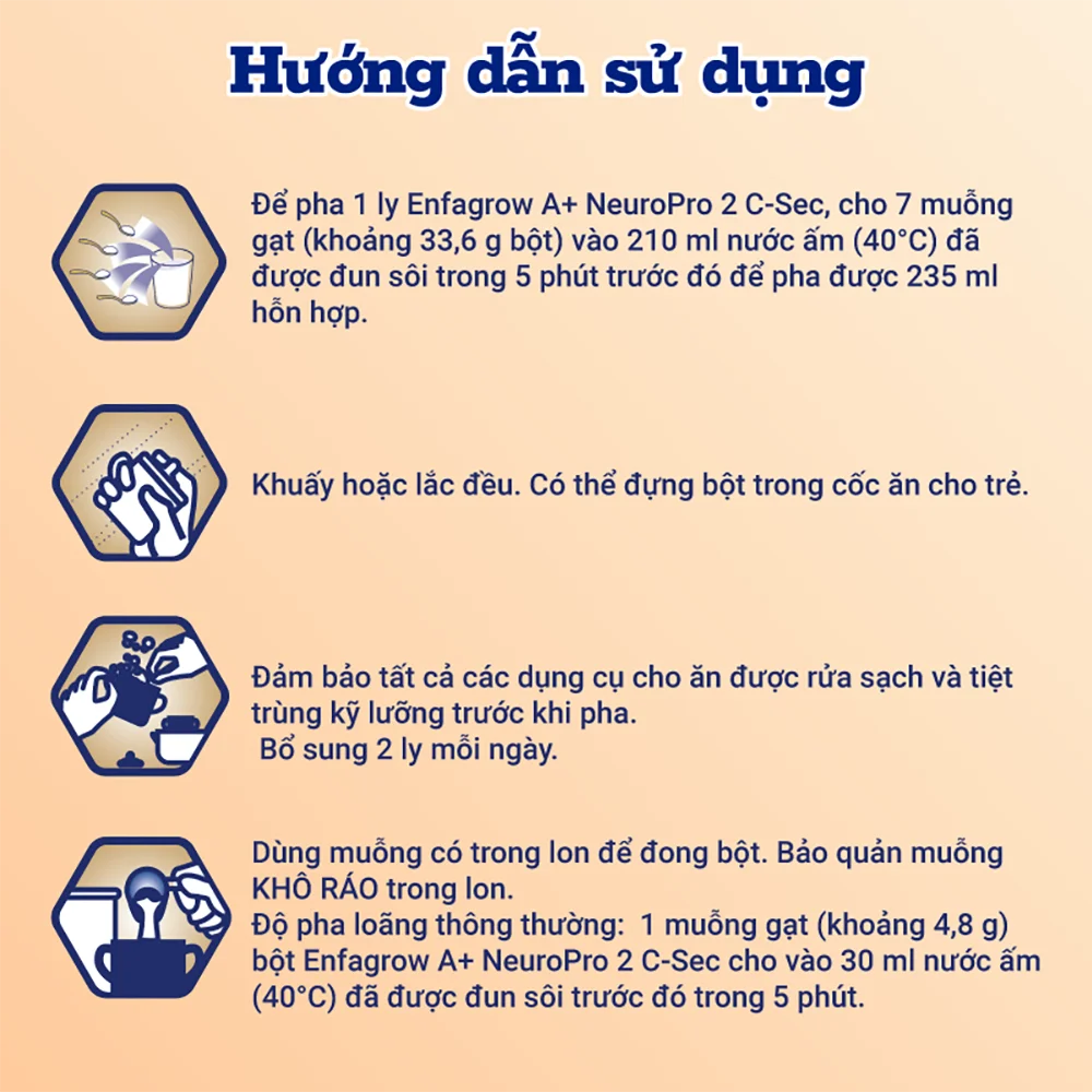 Combo 4 Sữa Enfagrow A+ NeuroPro 3 C-Sec 800g (2-6 tuổi)