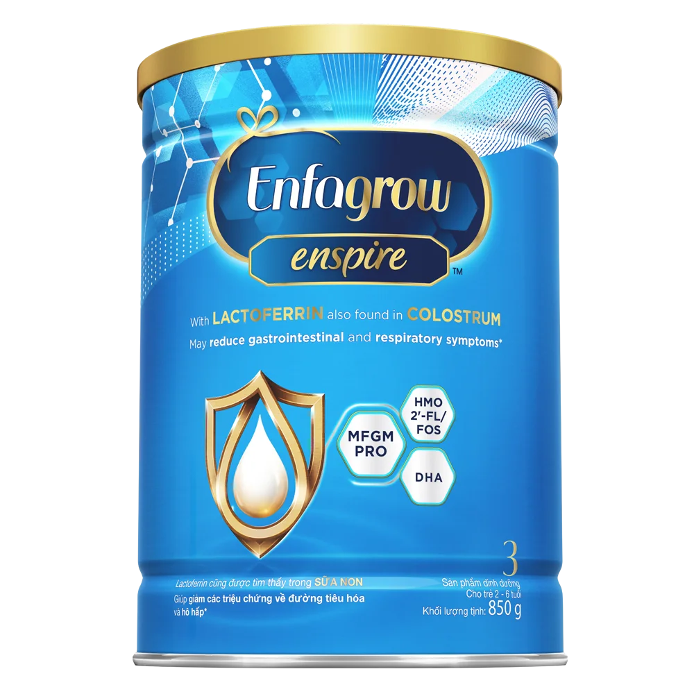 Combo 4 Sữa Enfagrow Enspire 3 850g (2-6 tuổi)