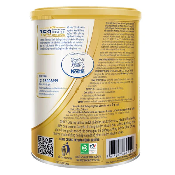 Combo 2 Sữa NAN SUPREME PRO số 3 800g (2-6 tuổi)