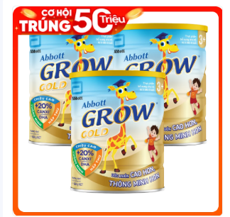 Combo 3 lon Sữa Abbott Grow 3+ 850g (2-6 tuổi)