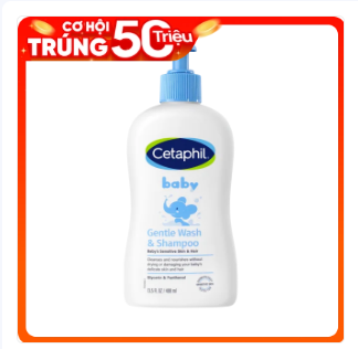 Sữa tắm gội cho trẻ em Cetaphil baby gentle 400ml