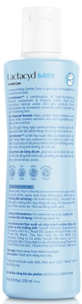 Sữa tắm gội Lactacyd Baby Gentle Care 250m
