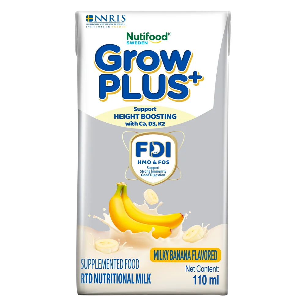 6 thùng sữa bột pha sẵn GrowPLUS+ vị chuối 110ml (lốc 4 hộp)